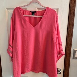 Gramercy22 Pink V-Neck‎ Blouse 2x